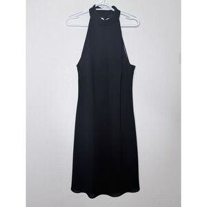 Jones Wear Midi Dress Womens 14 Black Lined Strappy Party Cocktail